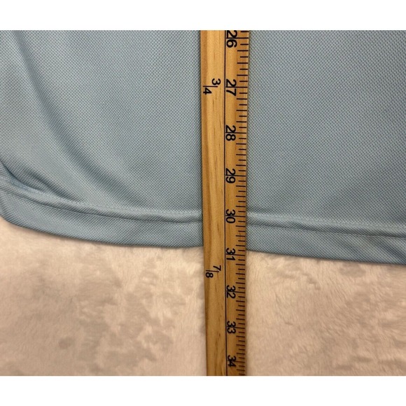 Real Essentials Sky Blue Polo Shirt Short Sleeve Mens Size Large - Picture 6 of 6